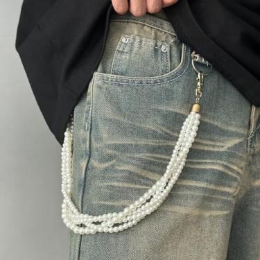 Imagem de Bolsa Berloques Calças Corrente Joias Carteira Cinto Pérola Chave Punk Gótico Acessórios Masculino Y2K Calças Modernas Moda Presentes de Amizade para Mulheres Presentes de Natal