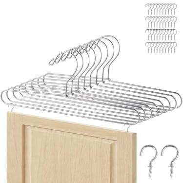 Imagem de Fardtry Pacote com 8 cabides de pintura de porta de armário com 40 ganchos de metal rosqueados, conjunto de suporte de pintura de porta, prateleiras de secagem de tinta pendurada