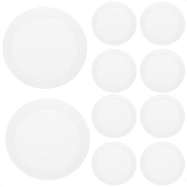 Imagem de Kit 10 Painel de Led Redondo Embutir 12W Bivolt Taschibra 3000K Quente