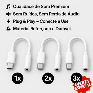 Imagem de Adaptador Tipo C Para Fones de Ouvido P2 Compatível Galaxy S24fe, S20,