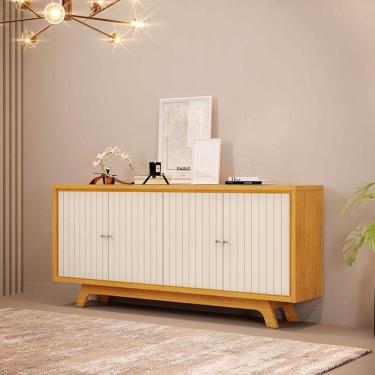 Imagem de Aparador Para Sala Buffet Ambiente Mercuri Cedro Off White – Dj Móveis