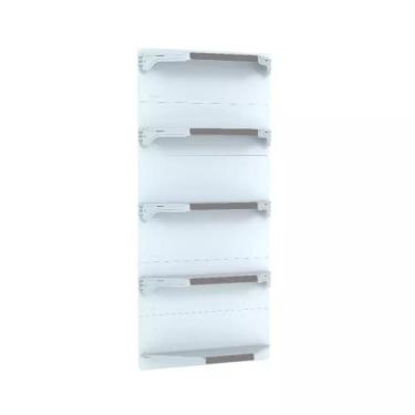 Imagem de Kit 5 Bandejas Para Gondola Canto 170 Fit 40/60 Branco Pe Cinza - AMAP