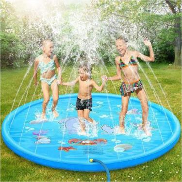 Imagem de Piscina Circular Esteira Infantil Em PVC Resistente 170cm Com Chafariz