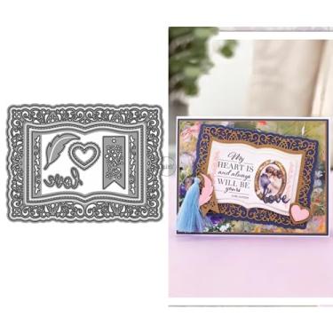 Imagem de DzIxY Etiquetas vintage de renda, matrizes de corte de metal para fazer cartões, conjunto de recortes de papel, estêncil, suprimentos, modelos de máquina