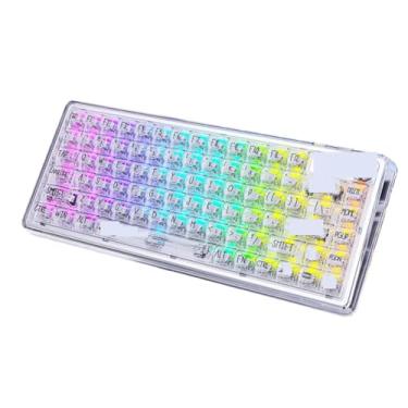 Imagem de Teclado Mecânico RGB Transparente, Design Rainbow, Iluminação RGB Personalizável, Teclas Translúcidas