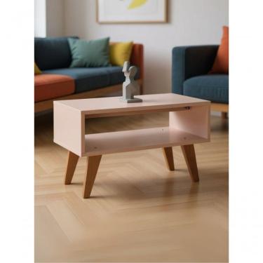 Imagem de Mesa De Centro Retro 60cm Mdf Rosa - On Móveis