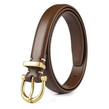 Imagem de Cinto de cintura feminino cinto de couro verdadeiro ajustável elegante versátil saia cinto liga pino fivela cinto jeans cinto fácil de usar