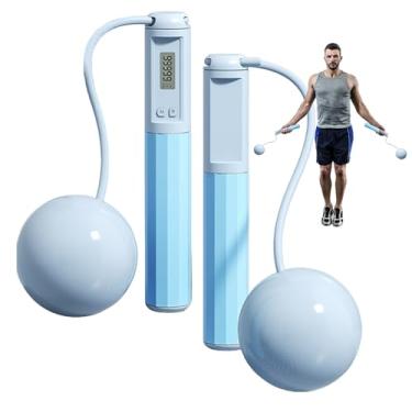 Imagem de Corda de pular sem fio, treinador de fitness inteligente sem fio, corda de pular para exercícios com balcão, para casa, ambientes internos e externos, exercícios, fitness, homens, mulheres, crianças