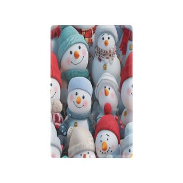 Imagem de Blueangle Placa de parede decoradora de capa em branco, tamanho padrão, 1 gangue, bonequinhos de neve, capa para interruptor para quarto de escritório em casa, 12 x 7 cm, nº 970