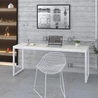 Imagem de Mesa Kuadra Diretor 180X70X75cm Estrutura Branca - Compace Decor, Snow