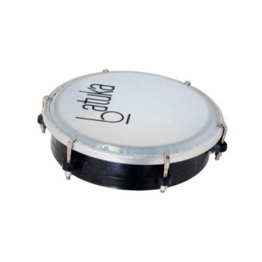 Imagem de Tamborim Batuka Luen Preto Pele Leitosa