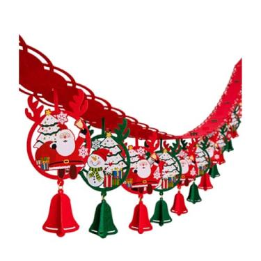 Imagem de Fenteer Decoração de Natal com enfeite de boneco de neve e Papai Noel para lareira.