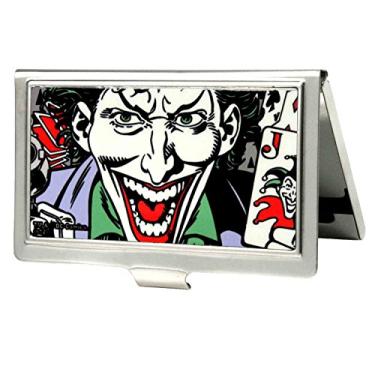 Imagem de Buckle-Down Porta-cartão de visita – Coringa com pistola e fecho de cartão – Pequeno