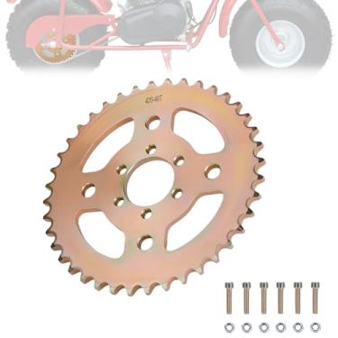 Imagem de IUVWISN 40T 420 roda dentada 6 furos para mini bicicleta CT200U CT100U CC100X, roda dentada de corrente de aço CNC para BT200X CT200U-EX RT200 MB200/165 Baja Warrior Predator 212cc 196cc Go Kart Trail
