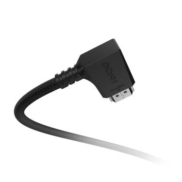 Imagem de Cabo HDMI 2.1 CONEC.90º Horizontal - Preto - 3M - NYLON - PHM21-3HNP