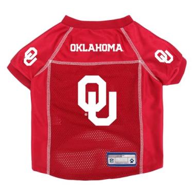 Imagem de Littlearth Camiseta básica NCAA Oklahoma Sooners para animais de estimação, cor do time, grande