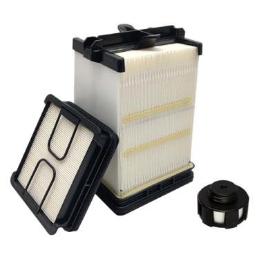 Imagem de GETOPAUTO Filtro de ar interno e externo 7221934 7286322 + tampa de ventilação de óleo hidráulico 6727475 adequada para carregadeiras de trilho Bobcat T450 T550 T590 e minicarregadeiras S450 S510 S530