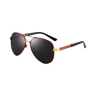 Imagem de Óculos De Sol Aviador Polarizados Unissex Com Armação De Metal UV400 P