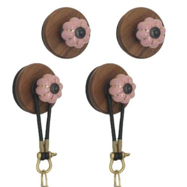 Imagem de 4 ganchos magnéticos coloridos, ganchos magnéticos resistentes, ganchos magnéticos fortes de neodímio, cabide magnético para geladeira, porta de metal, armário para pendurar toalha, casaco, bolsa