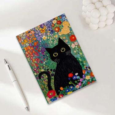 Imagem de Caderno de gato, caderno A5 para anotações de escritório, agenda de 21 x 14,7 cm, agenda de viagem, presentes para amantes de gatos-26