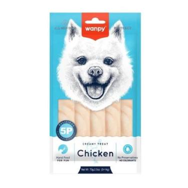 Imagem de Petisco Cremoso para Cães Chicken Wanpy 5unid