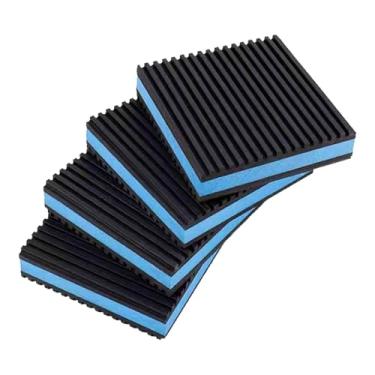 Imagem de Baoblaze Tapete de amortecimento antivibração para escritório, piso, almofada para uso externo com absorção de choque e isolamento acústico para máquinas de, 5cm X 5cm X 2.23cm