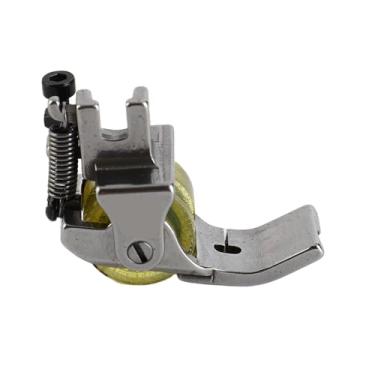 Imagem de Calcador de roda de borracha 0,5 mm de metal, fácil instalação, leve, calcador de rolo compacto para reparo de costura, substituição de máquinas de costura industriais