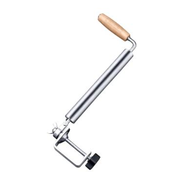 Imagem de Bothyi Rolo de Massa em aço Inoxidável, Criativo, Compacto, com Cabo de Madeira E Grampo de Mesa para Tortas, Massas, Macarrão E Pizzas.