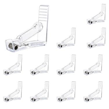 Imagem de 12 clipes de toalha de mesa de primavera, clipes de toalha de mesa de plástico transparente, suporte de piquenique para mesas internas e externas, acampamento, casamento, casa