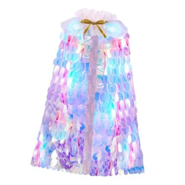 Imagem de kowaku Capa de princesa capa de malha fantasia para aniversário cosplay baile de máscaras feriado, Luz Colorida