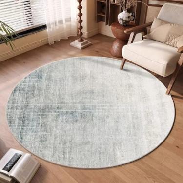 Imagem de Tapete redondo de veludo cristalino para sala de estar, decoração luxuosa, sala de estar, sofá, tapete grande, dobrável para quarto (3,2 pés (100x100 cm)/sem fiapos 7)