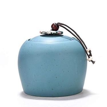 Imagem de pcagfaajmh Urna, urna funerária, urna de cremação, memorial, cinzas, urna, cerâmica, lacrada, para adulto, para animais de estimação, adequada para colocar em casa, sala de estar, cozinha, para