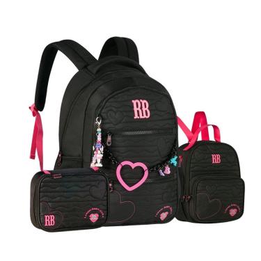 Imagem de Mochila Costas Lancheira Térmica Estojo Rebecca Bonbon
