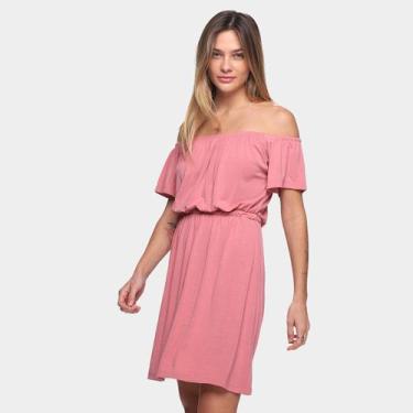 Imagem de Vestido Volare Curto Ombro A Ombro Estilo Cigana, Rosa, M