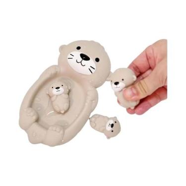 Imagem de Brinquedos De Banho Para Bebês, Animais Flutuantes, Lontra, Hipopótamo