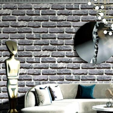 Imagem de Papel De Parede Tijolo Cinza Ess1057 - 10m X 0.53m