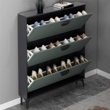 Imagem de Armário de armazenamento de sapatos, armário de sapatos oculto, armário organizador de sapateira moderno, armário de armazenamento de sapatos independente, para quarto, corredor, sala de estar