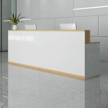 Imagem de Mesa de recepção, recepção, balcão de recepção, mesa de recepção de salão, mesa de recepção em pé, mesa de recepção pequena, balcão de loja, mesa de recepção em forma de L, balcão de recepção com