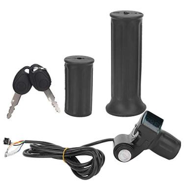 Imagem de CUOFYUNL 1 par de acelerador de polegar para bicicleta elétrica com display LCD interruptor de alimentação de tensão da bateria digital para veículo elétrico