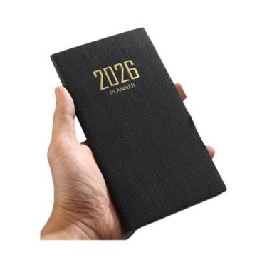 Imagem de Caderno De Calendário Em Couro A6 2026 Com 128 Páginas, Caderno De Pla