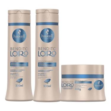 Imagem de Kit Haskell Bendito Loiro 300gr Haskell  Reconstrução Intensiva para C