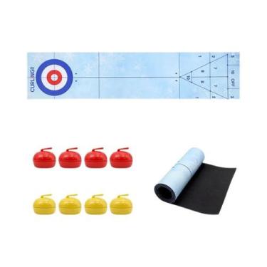 Imagem de Jogo De Curling De Mesa Para Adolescentes E Adultos Com 8 Patins De 16