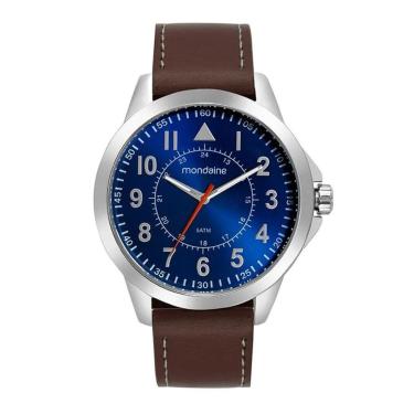 Imagem de Relógio Mondaine Masculino Casual Prata Azul 99744G0MVNH1-Masculino