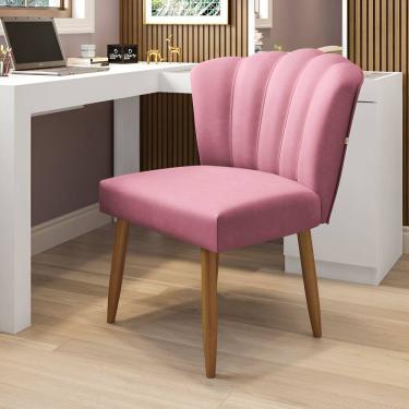 Imagem de Cadeira Poltrona Pétala Sala Estar Penteadeira E Salão Rosa