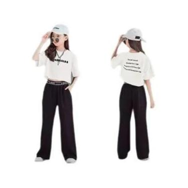 Imagem de Conjunto De Moda De Verão Para Meninas Adolescentes, Camisetas Com Let