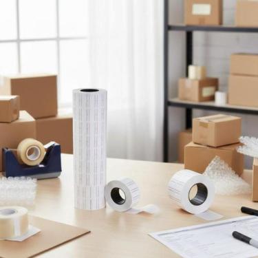 Imagem de Kit 10 Rolos Etiqueta Autoadesivo Preço Etiquetadora para Comércios In