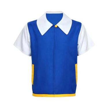 Imagem de Fantasia Unissex De Ash Ketchum Com Jaqueta Azul, Boné E Luvas Para Ha