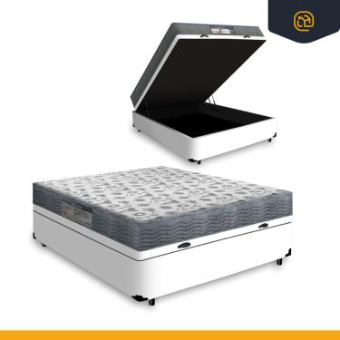Imagem de Cama Box Baú Viúva + Colchão D33 Ortobom Iso 100 128cm