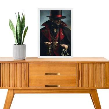 Imagem de Quadro Decorativo Exu 7 Chaves 33X24Cm - Com Vidro