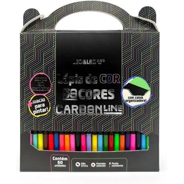 Imagem de Lápis de Cor 50 cores CARBON LINE Redondo - Leo&Leo